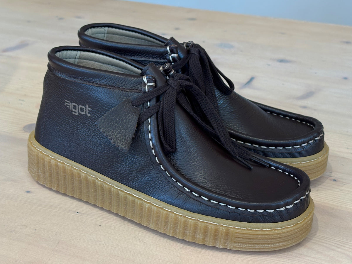 Botin Piel Walaby Testa cordon Agot Mujer