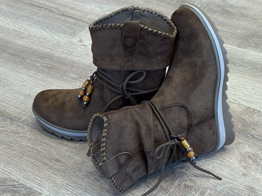 Bota Antelina Camel Cremallera Étika Angel 01 Mujer